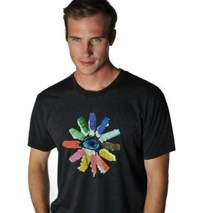 Clarity Men’s Short Sleeve Graphic T-Shirt - Silkscreen Brand and Logo - Black